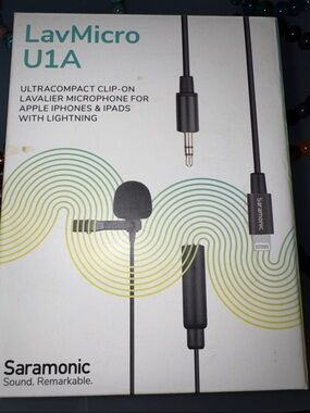 LavMicro U1A Black Clip-On Lavalier Microphone with Lightning